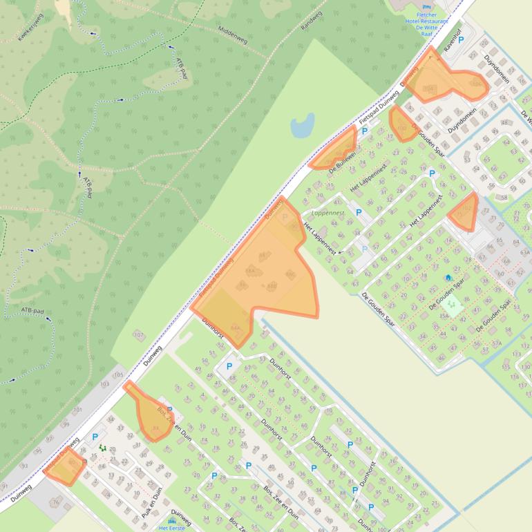 Kaart van postcodegebied 2204AW.