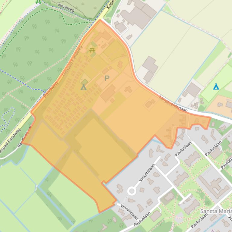 Kaart van postcodegebied 2204BC.