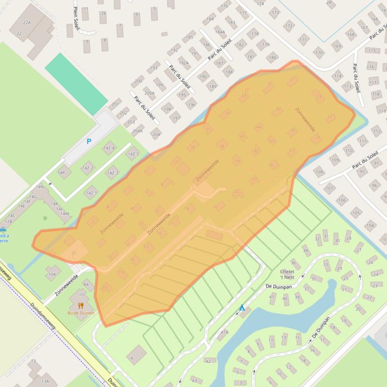 Kaart van postcodegebied 2204BH.