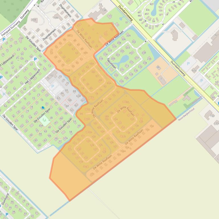 Kaart van postcodegebied 2204BK.