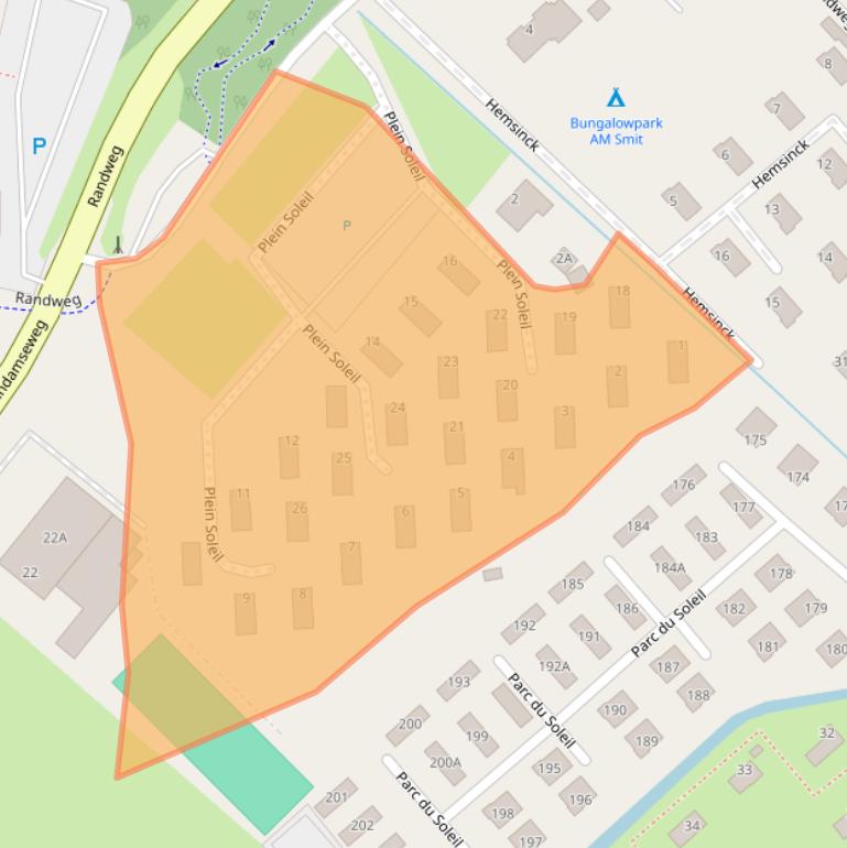 Kaart van postcodegebied 2204BN.