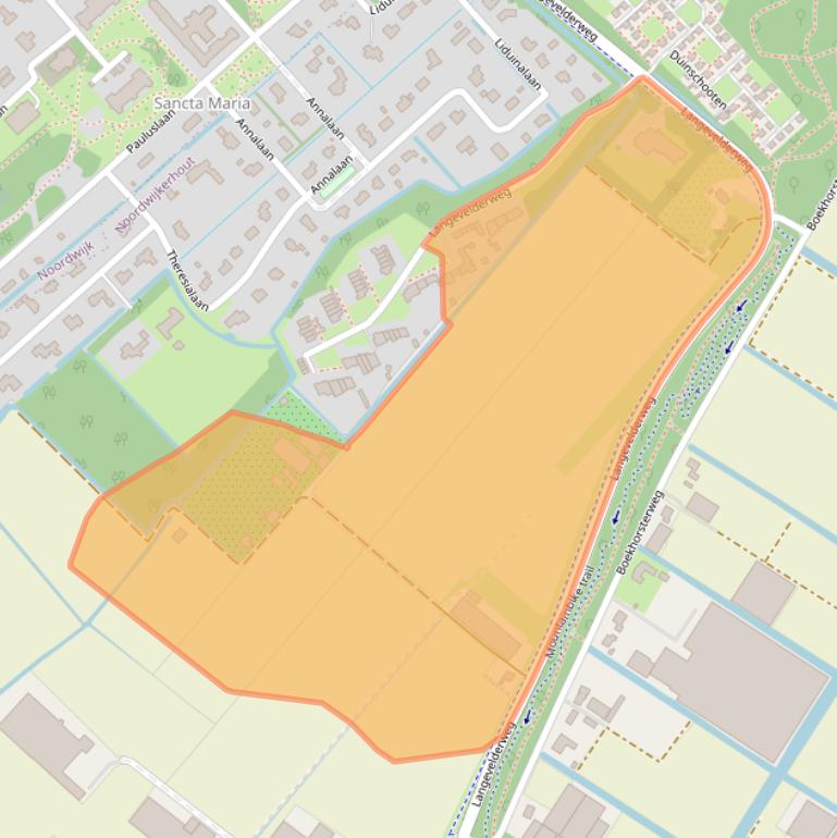 Kaart van postcodegebied 2211AD.