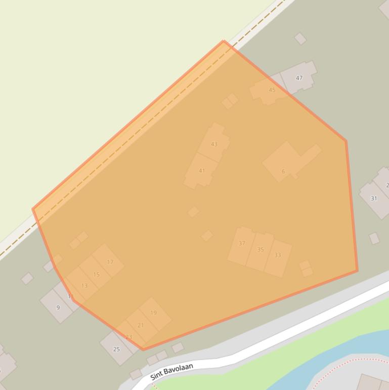 Kaart van postcodegebied 2211AM.