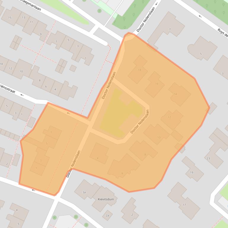 Kaart van postcodegebied 2211BC.