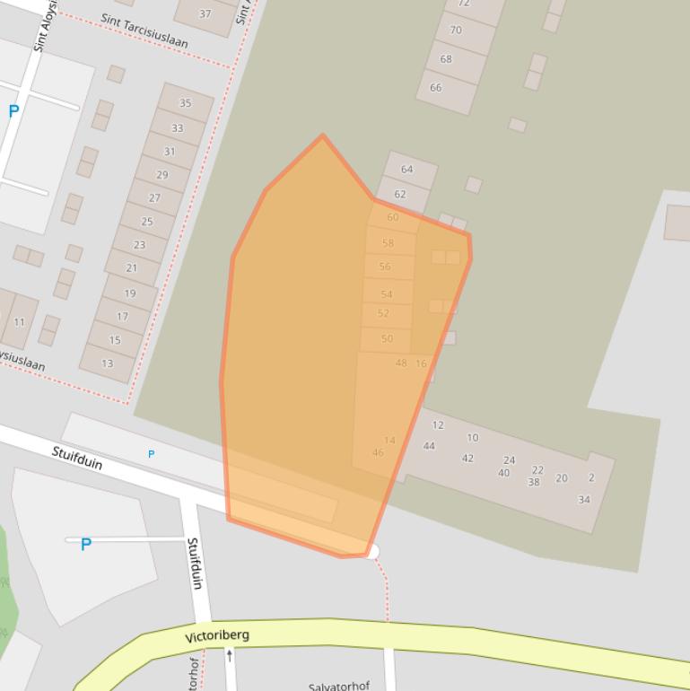 Kaart van postcodegebied 2211BT.