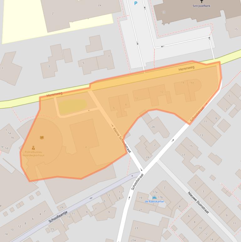 Kaart van postcodegebied 2211CC.