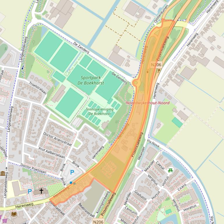 Kaart van postcodegebied 2211CD.