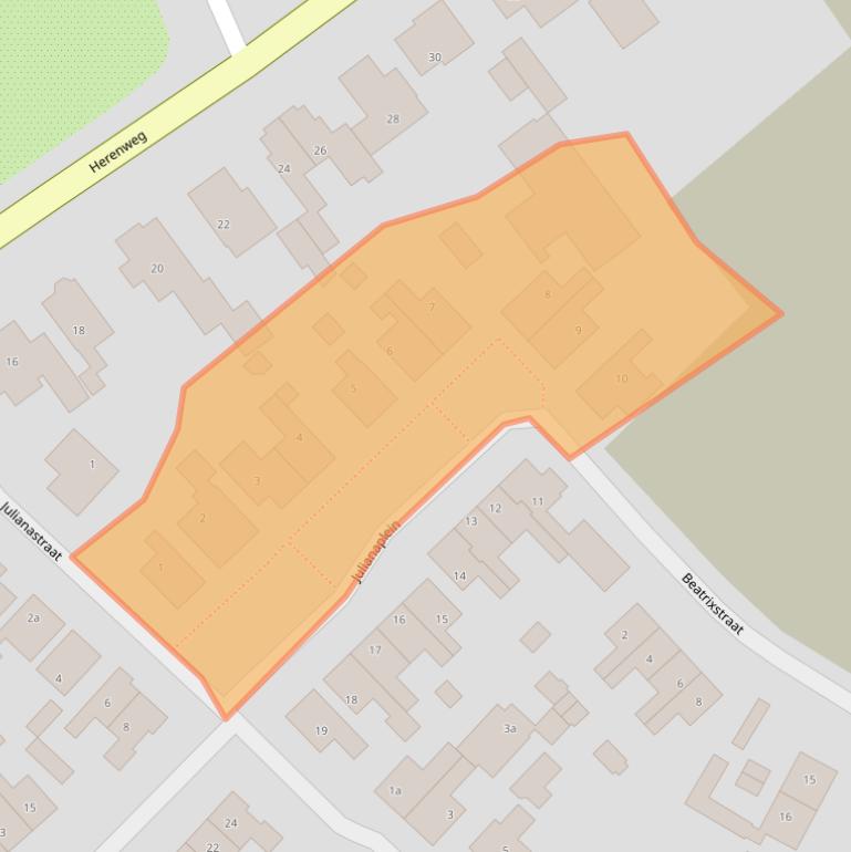 Kaart van postcodegebied 2211CG.