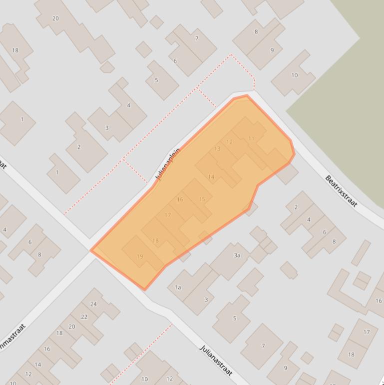 Kaart van postcodegebied 2211CH.