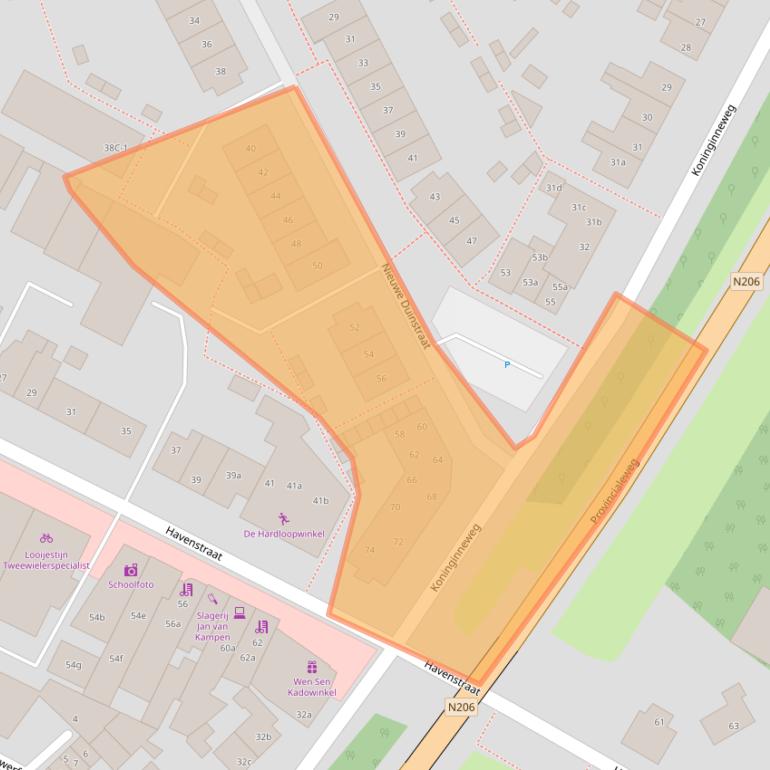 Kaart van postcodegebied 2211CV.