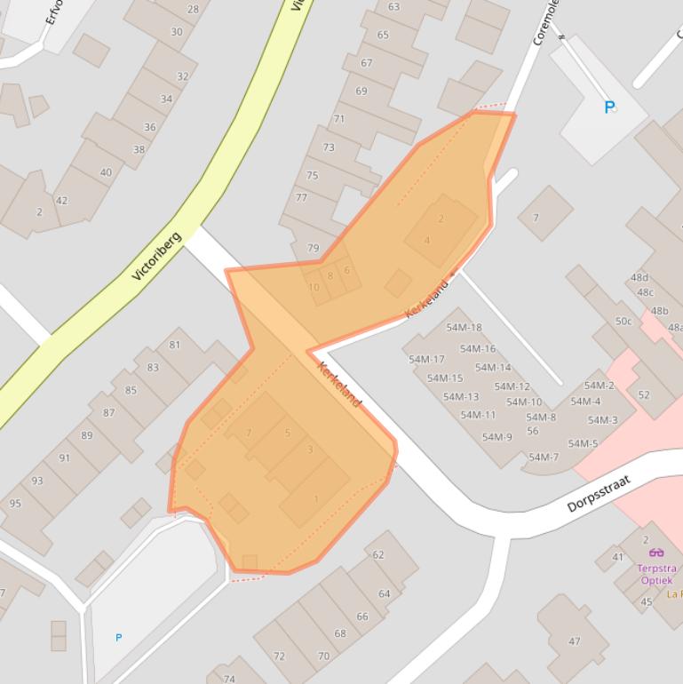 Kaart van postcodegebied 2211DB.