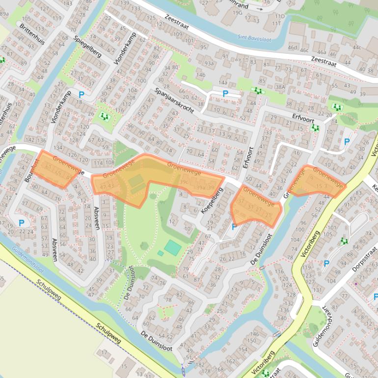 Kaart van postcodegebied 2211DD.