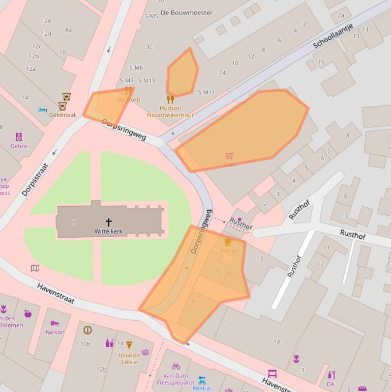 Kaart van postcodegebied 2211ED.