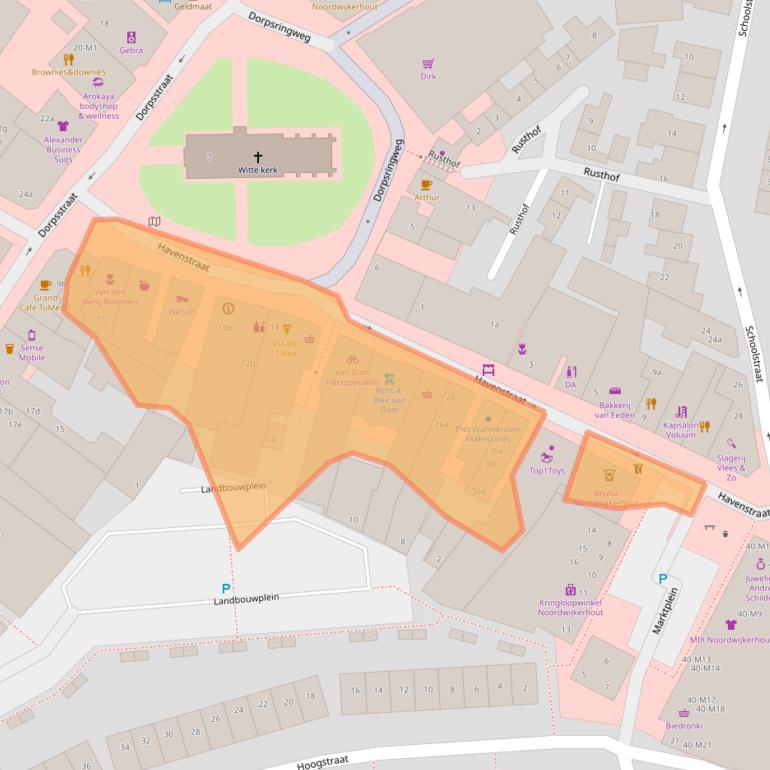 Kaart van postcodegebied 2211EH.