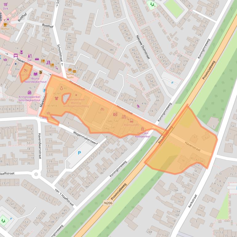 Kaart van postcodegebied 2211EJ.