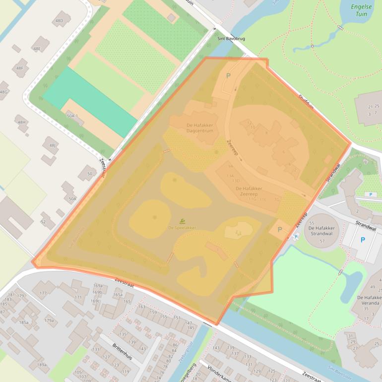 Kaart van postcodegebied 2211EL.