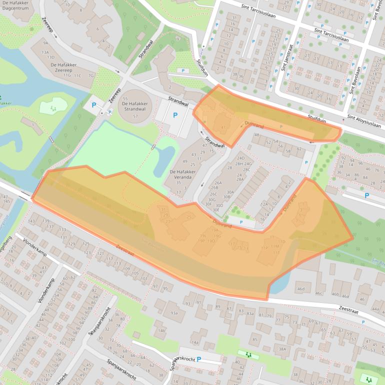 Kaart van postcodegebied 2211EM.