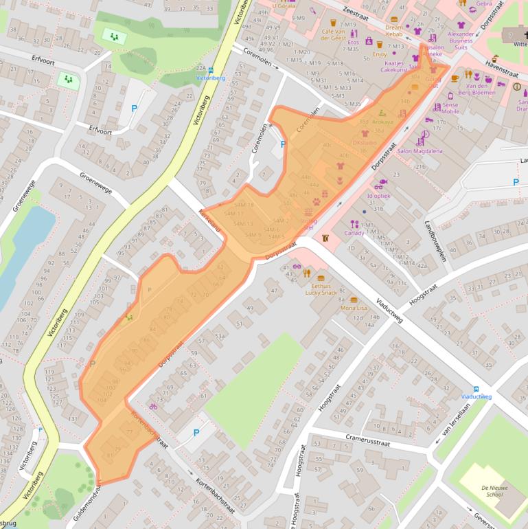 Kaart van postcodegebied 2211GD.