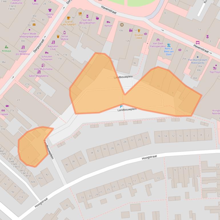 Kaart van postcodegebied 2211GE.