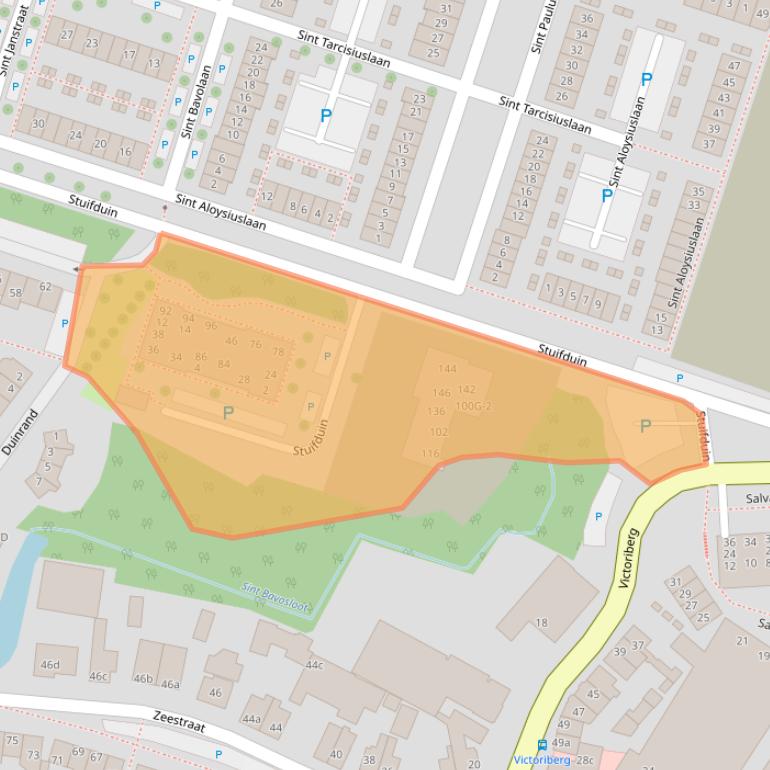 Kaart van postcodegebied 2211GZ.