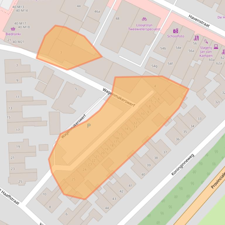 Kaart van postcodegebied 2211HR.