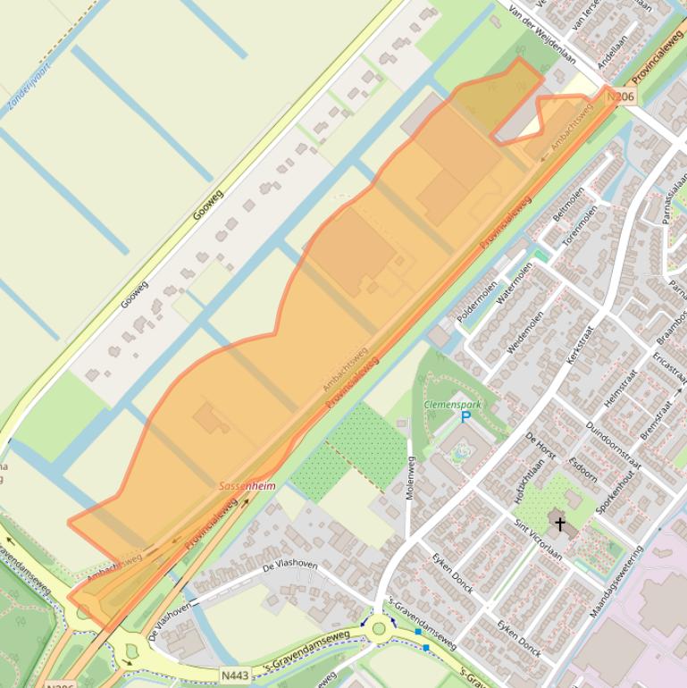 Kaart van postcodegebied 2211JN.