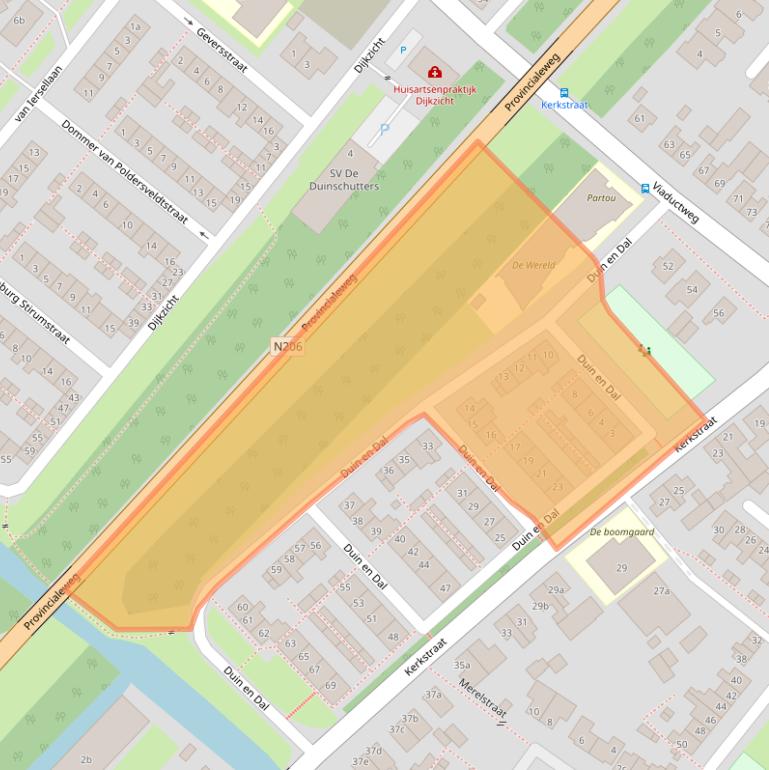 Kaart van postcodegebied 2211JP.