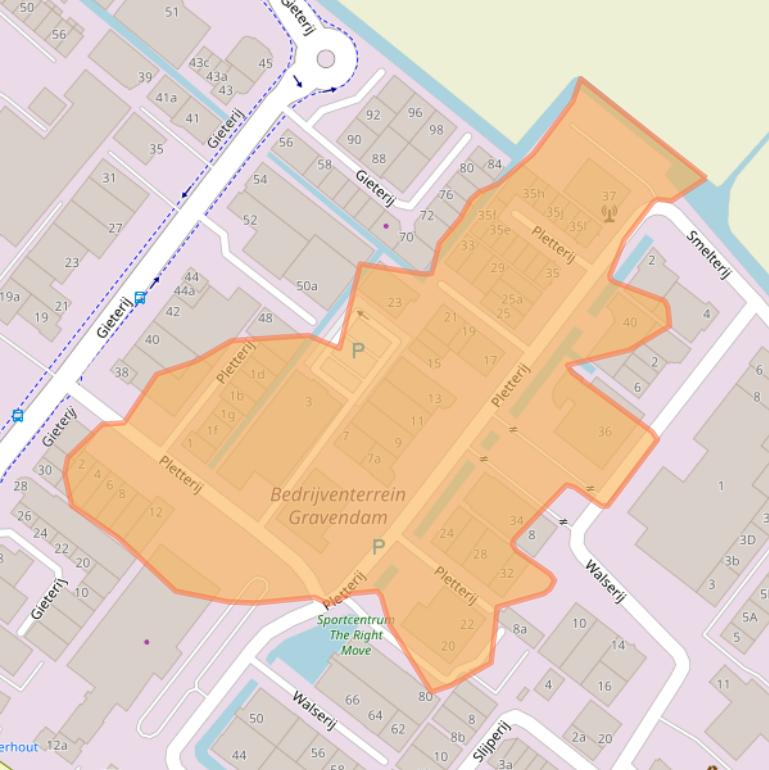 Kaart van postcodegebied 2211JT.