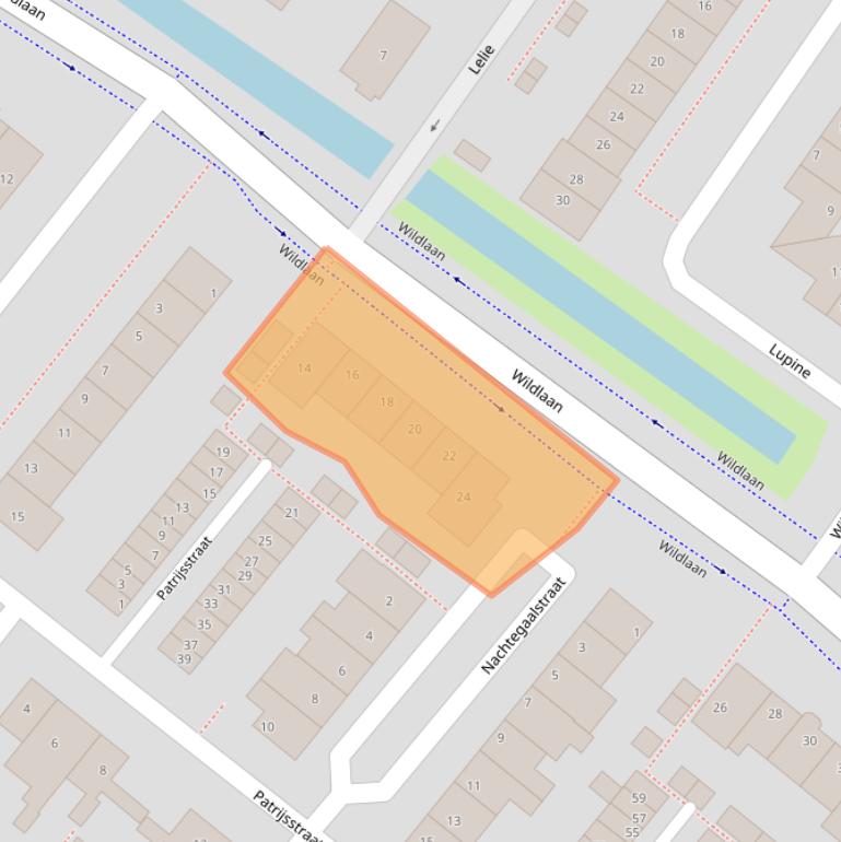 Kaart van postcodegebied 2211KB.