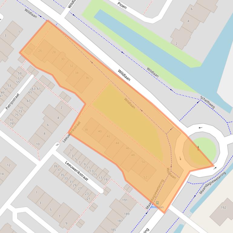 Kaart van postcodegebied 2211KC.