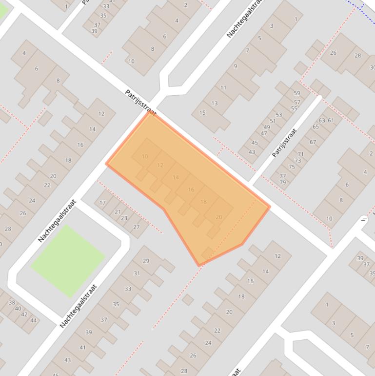 Kaart van postcodegebied 2211KE.