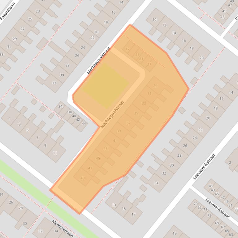 Kaart van postcodegebied 2211KH.