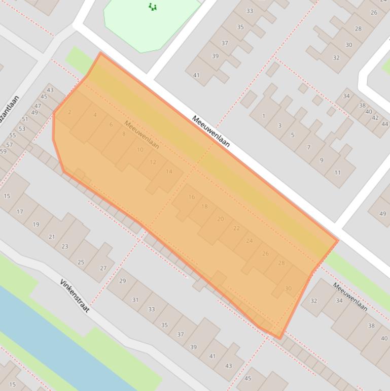 Kaart van postcodegebied 2211KP.