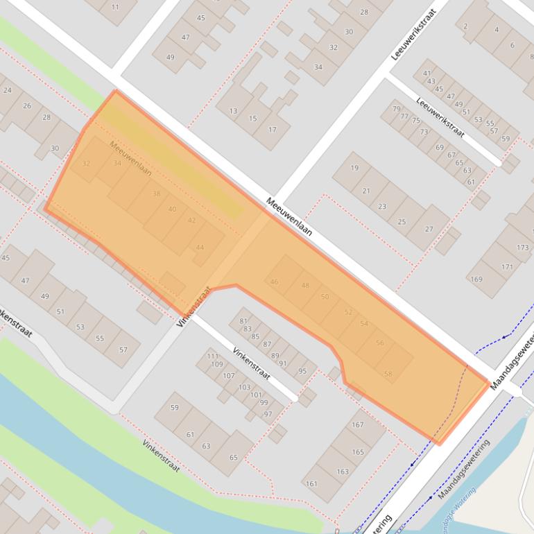 Kaart van postcodegebied 2211KR.