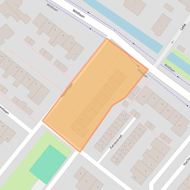 Kaart van postcodegebied 2211KS.