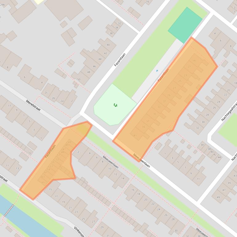 Kaart van postcodegebied 2211KT.