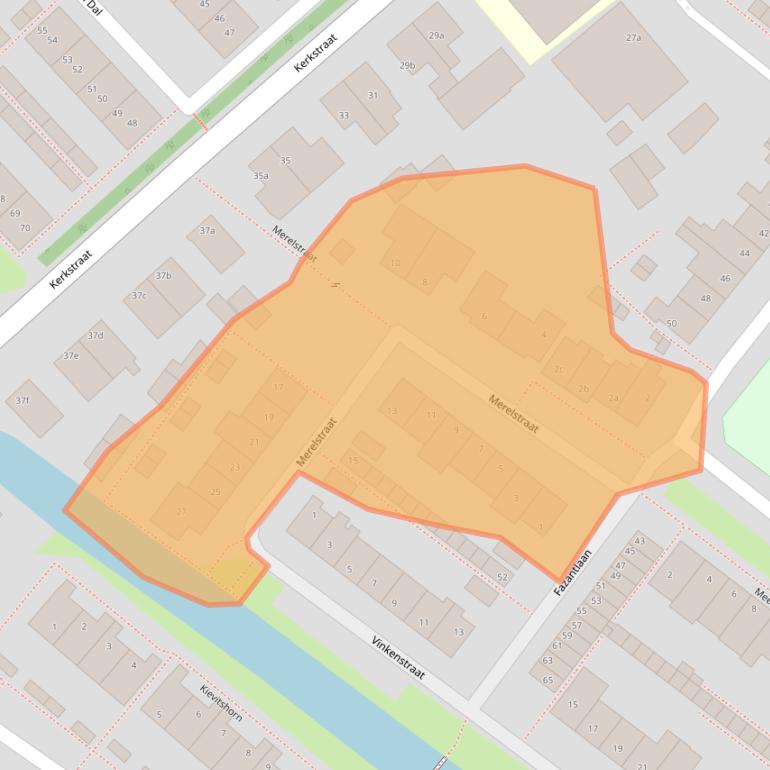 Kaart van postcodegebied 2211KZ.