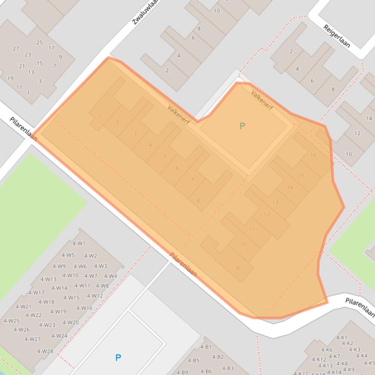 Kaart van postcodegebied 2211LC.