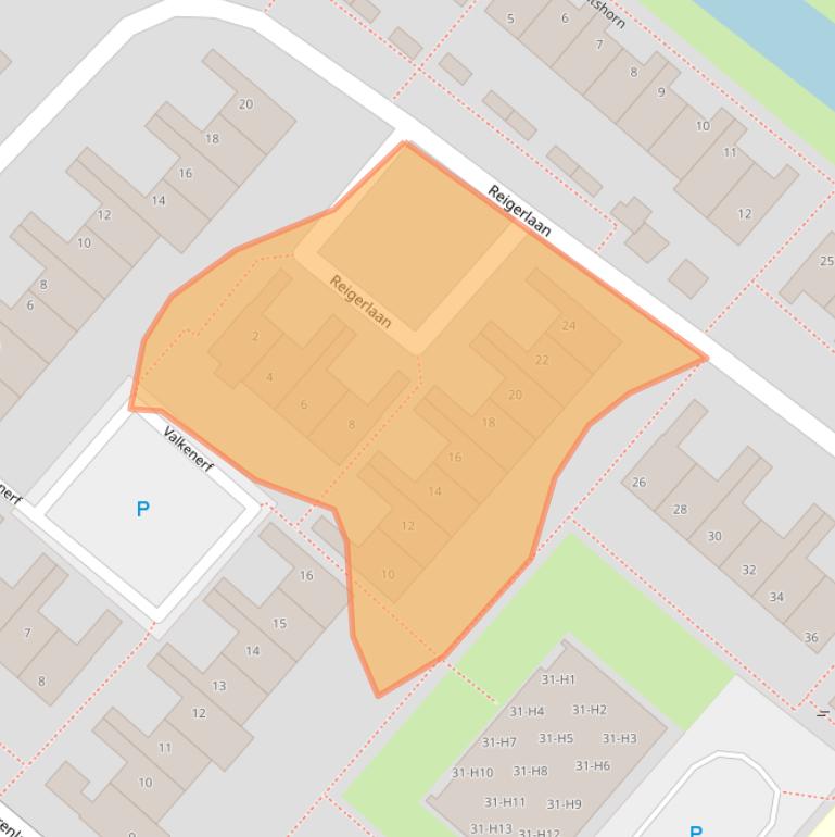 Kaart van postcodegebied 2211LG.