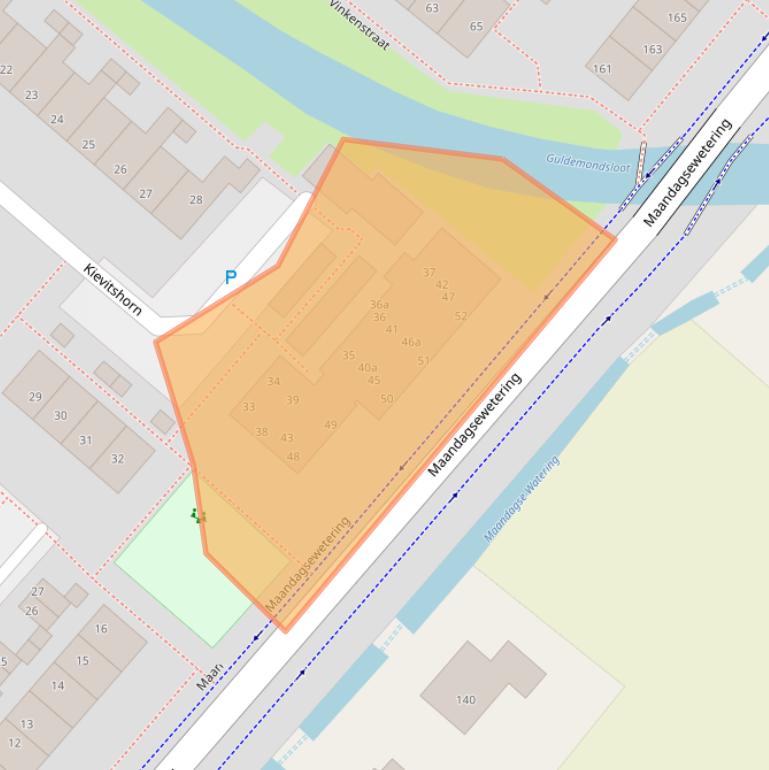 Kaart van postcodegebied 2211LL.