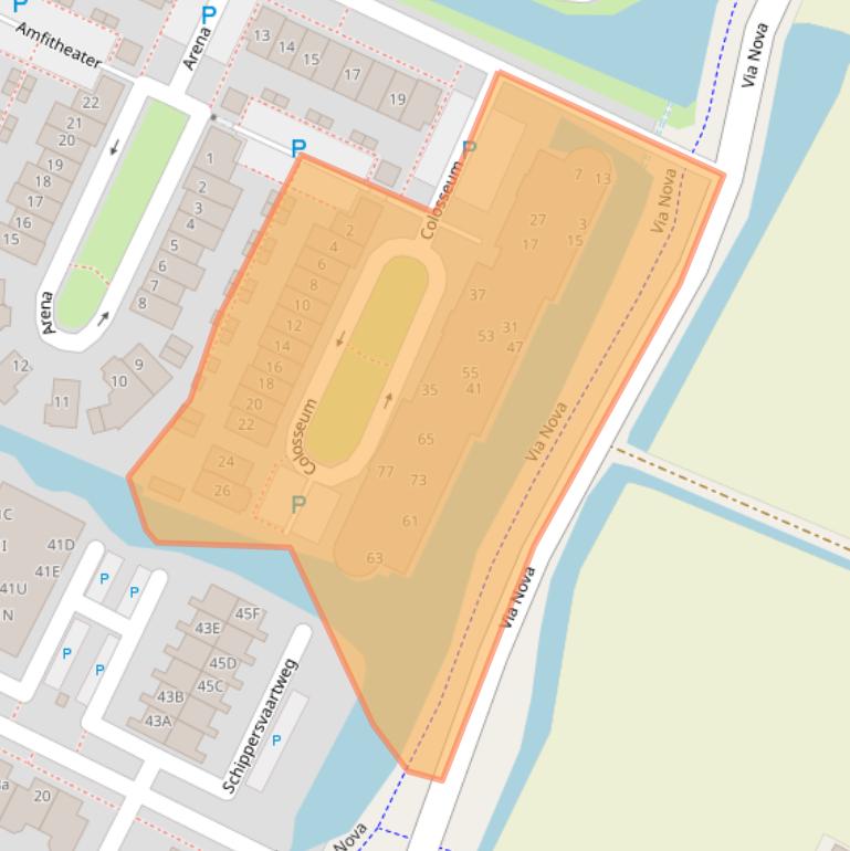 Kaart van postcodegebied 2211LR.