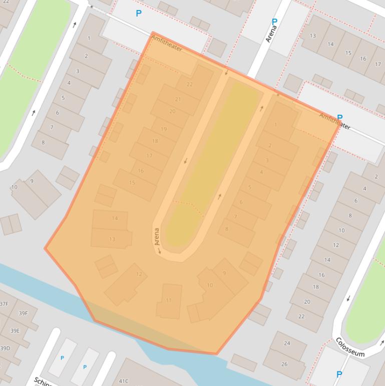 Kaart van postcodegebied 2211LS.