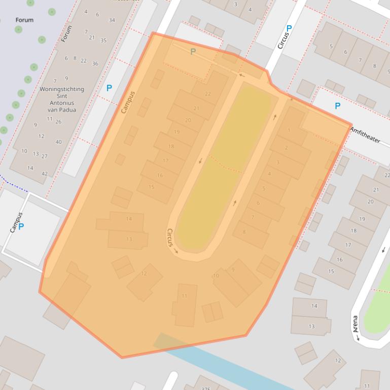 Kaart van postcodegebied 2211LT.