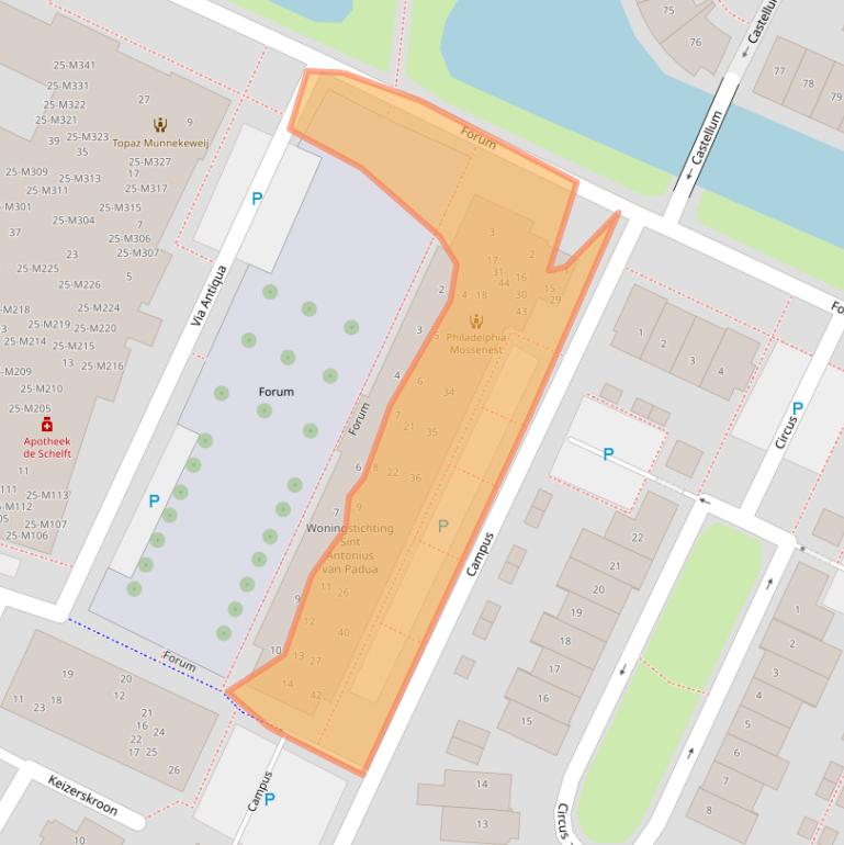 Kaart van postcodegebied 2211LX.