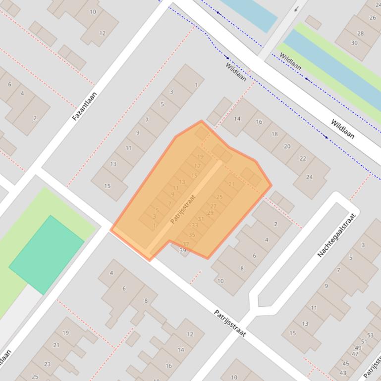 Kaart van postcodegebied 2211MA.