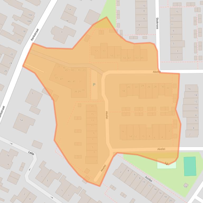 Kaart van postcodegebied 2211MR.