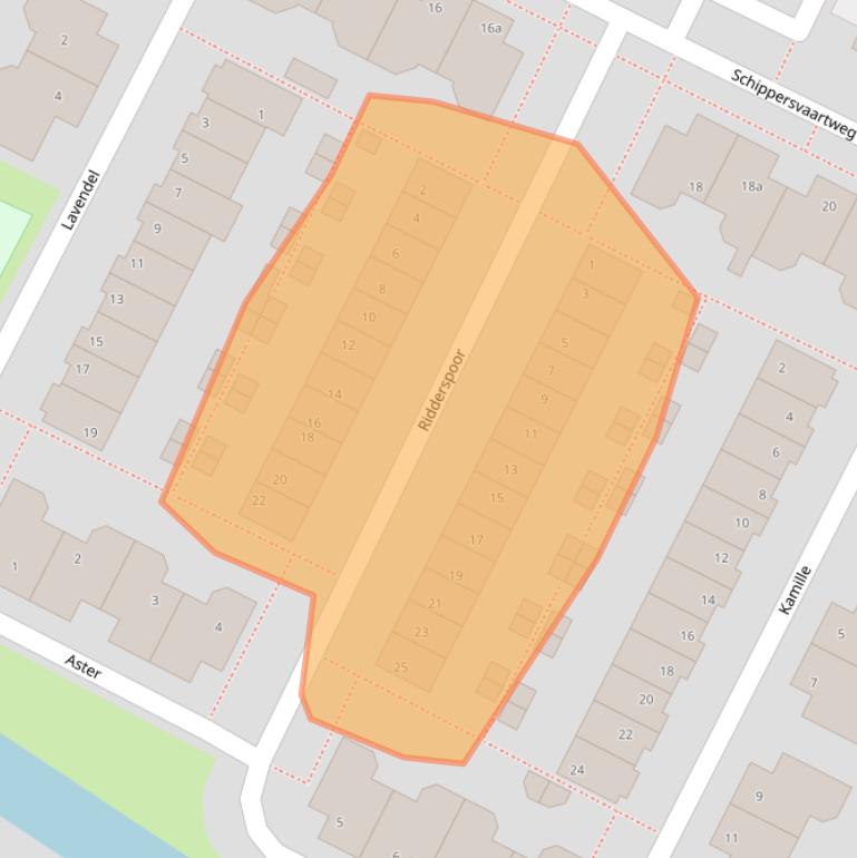 Kaart van postcodegebied 2211MT.
