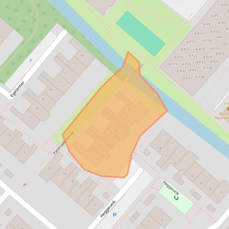 Kaart van postcodegebied 2211NR.