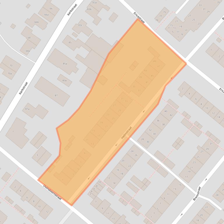 Kaart van postcodegebied 2211PE.