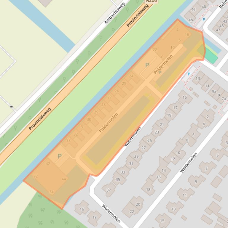 Kaart van postcodegebied 2211PV.
